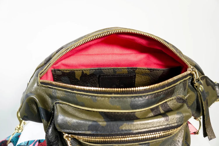 The Joan Army Camo Crossbody Bag