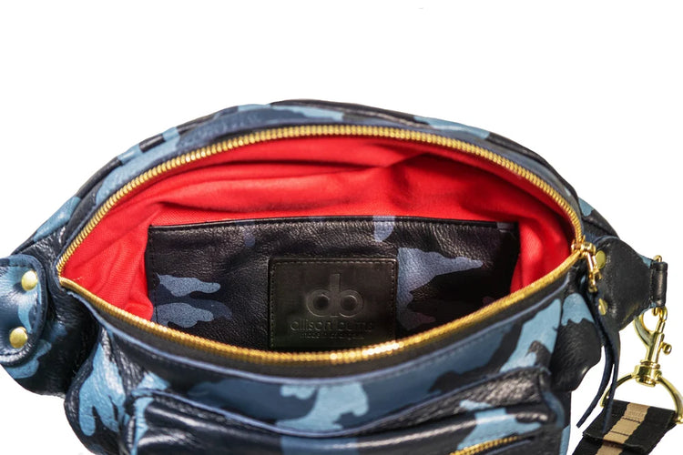 The Joan Blue Camo Crossbody Bag - Limited Collection