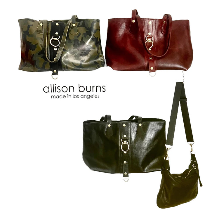 The Sidney Tote - in Black, Crimson and Army Camo