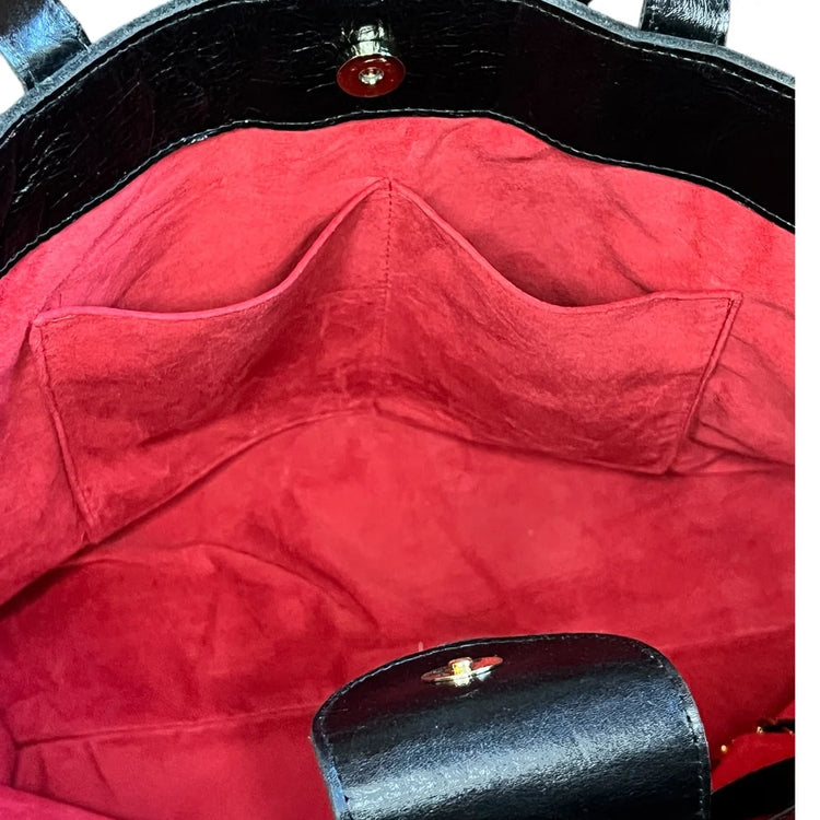 The Sidney Tote - in Black, Crimson and Army Camo