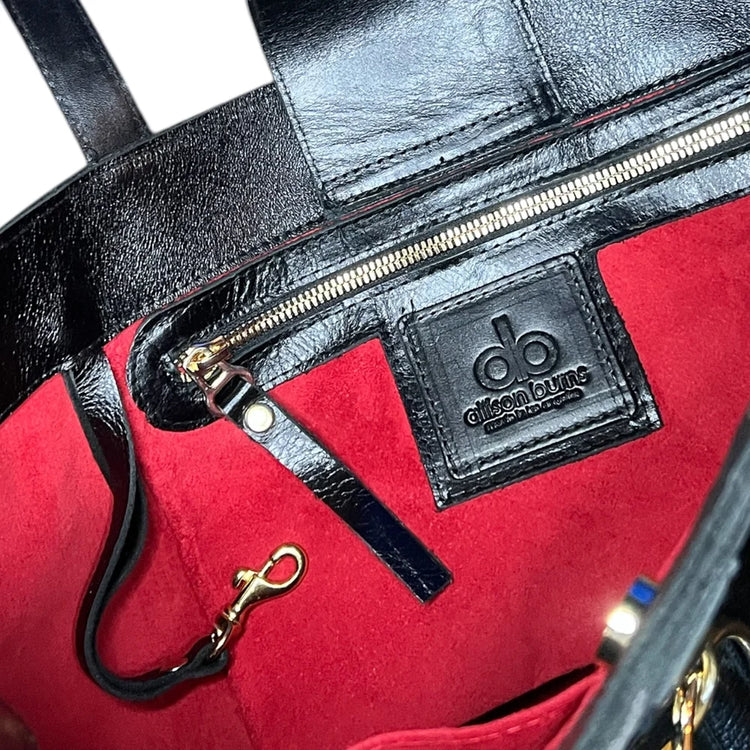 The Sidney Tote - in Black, Crimson and Army Camo