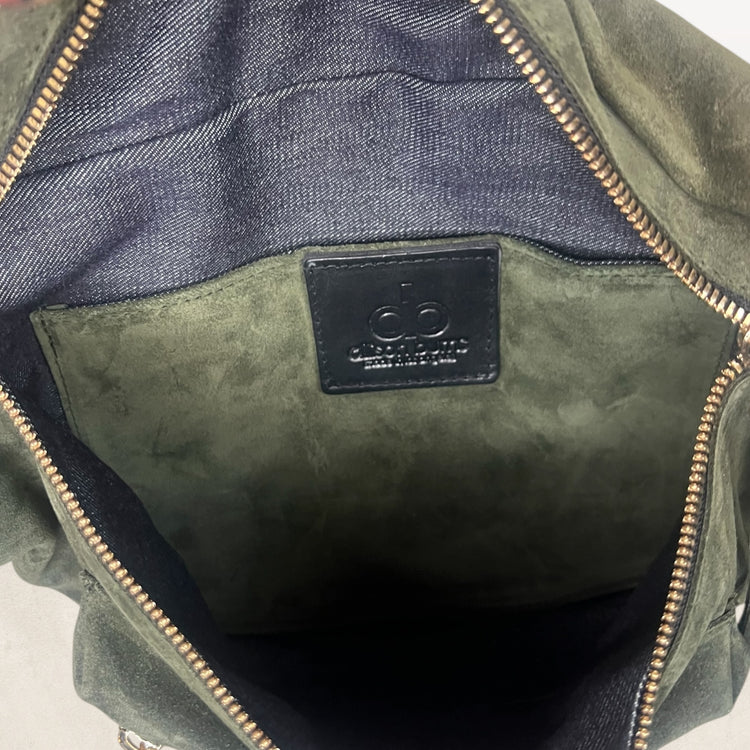 The Joan Army Suede Bag