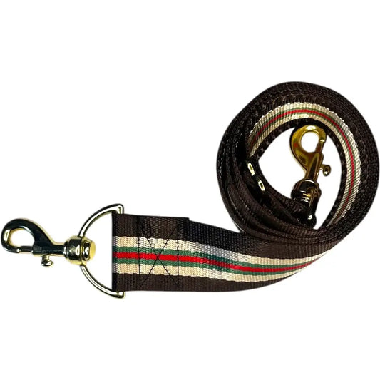 "Take me Home Tonight" Strap -Brown Racer Stripe