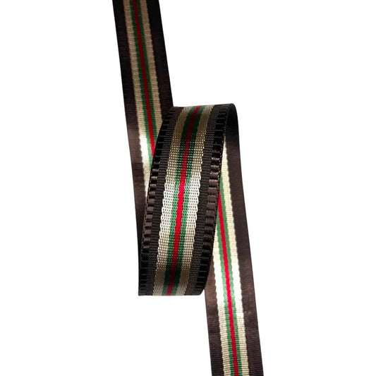 "Take me Home Tonight" Strap -Brown Racer Stripe