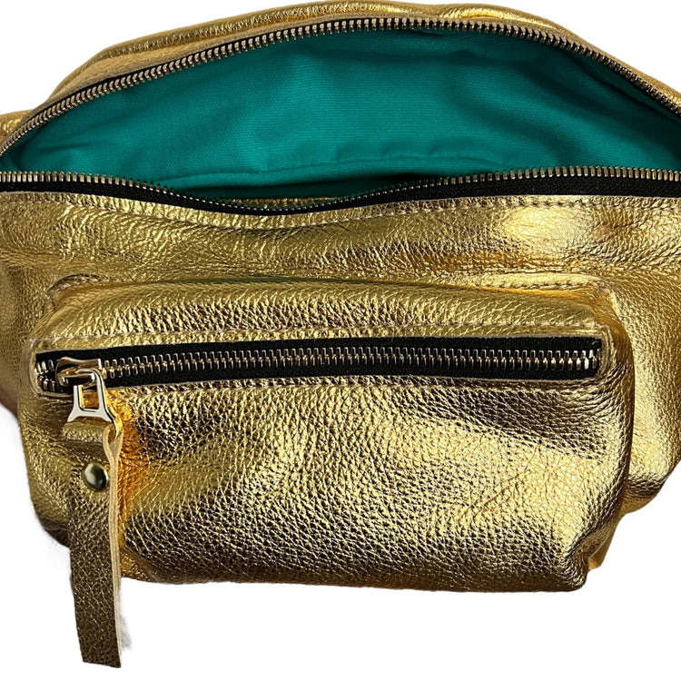 The Joan Metallic Gold Crossbody Bag