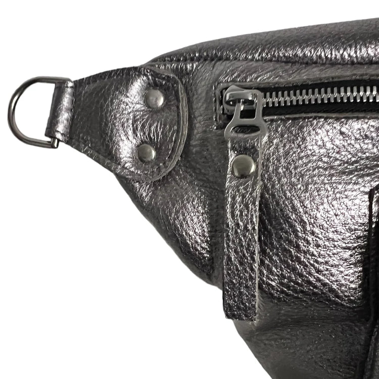 The Keith Metallic Gunmetal Bag