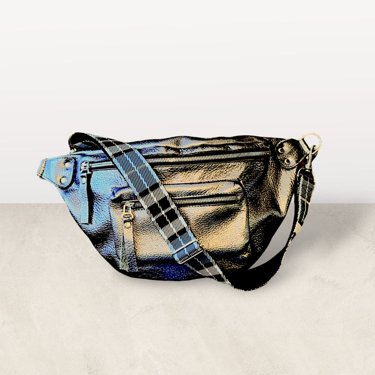 The Keith Metallic Gunmetal Bag