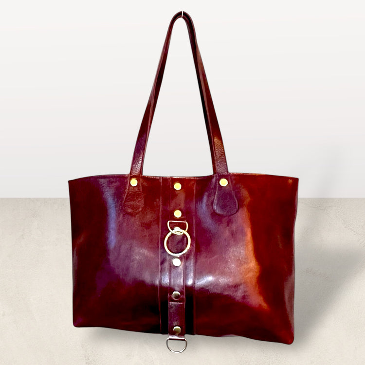 The Sidney Tote - in Black, Crimson and Army Camo