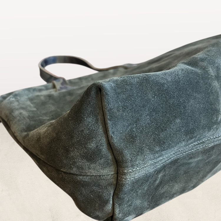 The Jagger Tote in Army Suede