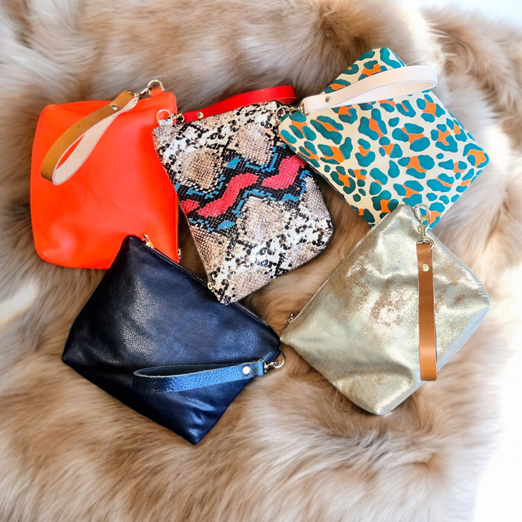 Freebird Travel Bag Set in Bowie Snakeskin w/Handles