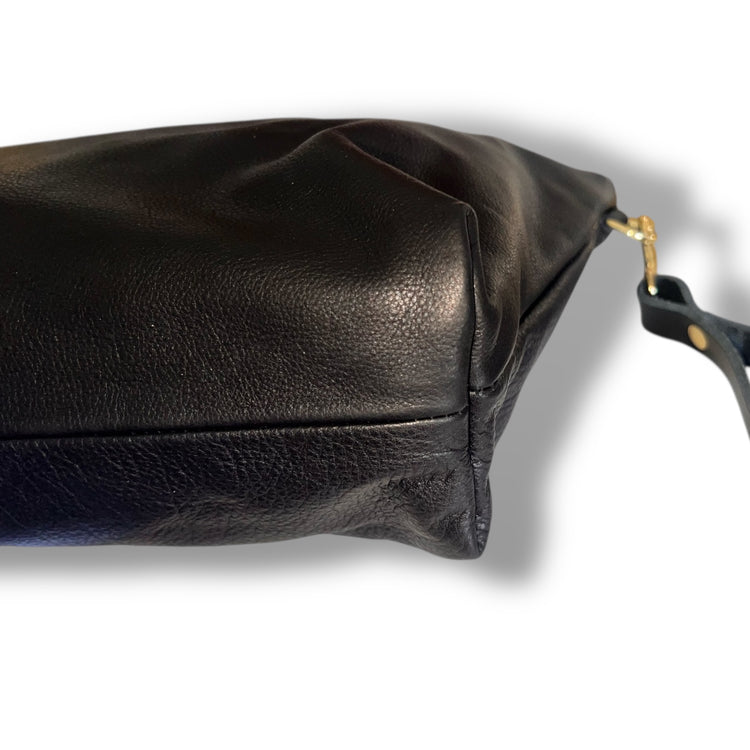 Freebird Travel Bag Set in Black Leather w/ Handles