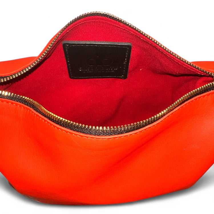 Freebird Travel Bag Set in Neon Orange Lambskin w/ Handles