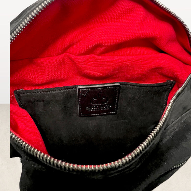 The Noir Suede Crossbody Bag