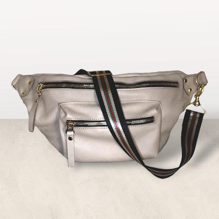 The Joan White Smoke Crossbody Bag