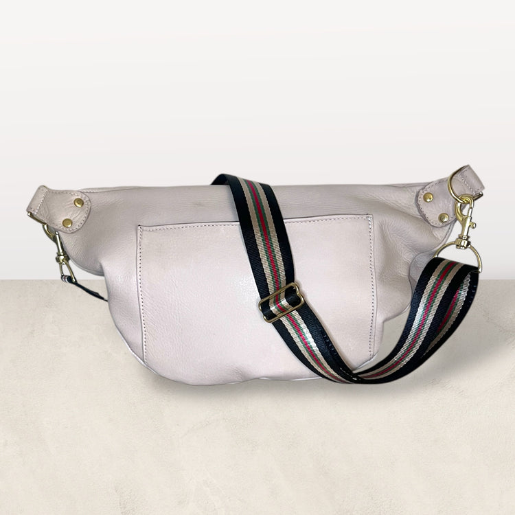 The Joan White Smoke Crossbody Bag