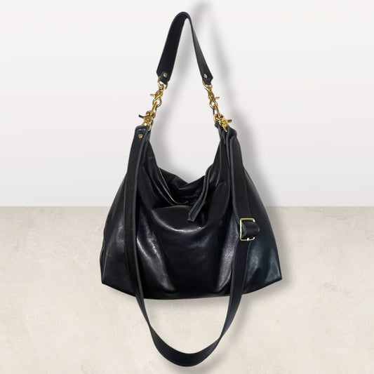 The Bianca Bag in Black Leather