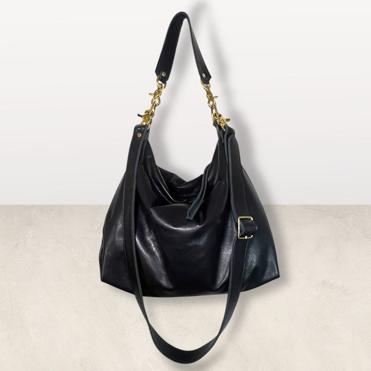 The Bianca Bag in Black Leather
