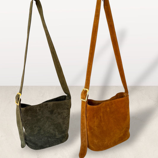 The Mini Bucket Bag in Suede