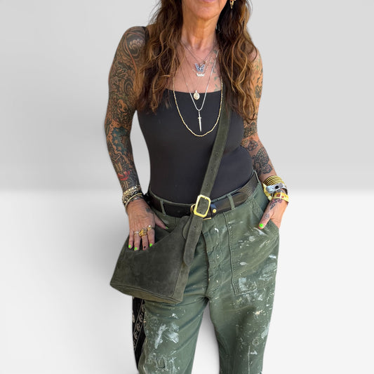 The Mini Bucket Bag in Suede