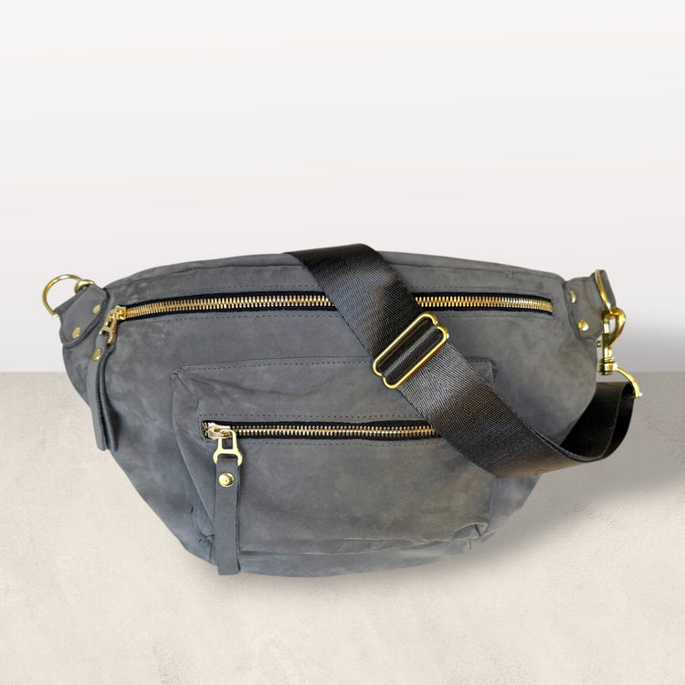 The Joan Grey Velvet Suede