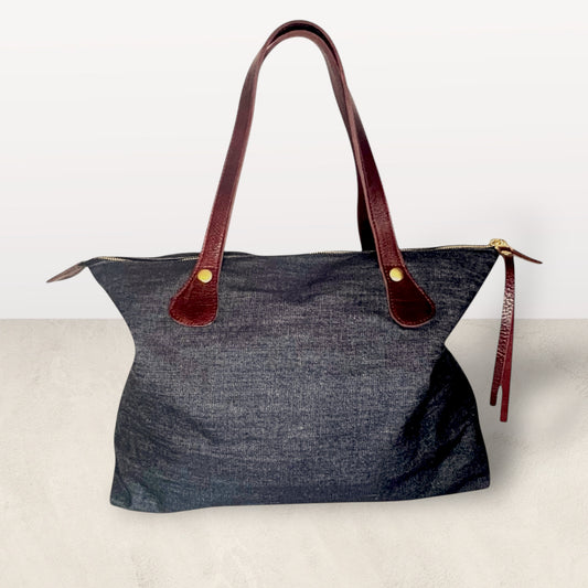 The Jagger Tote in Japanese Denim