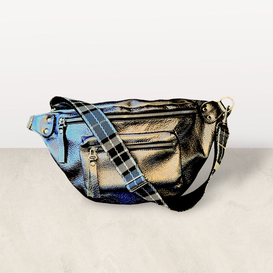 The Keith Metallic Gunmetal Bag