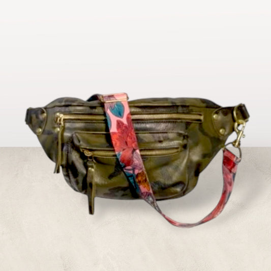 The Joan Army Camo Crossbody Bag