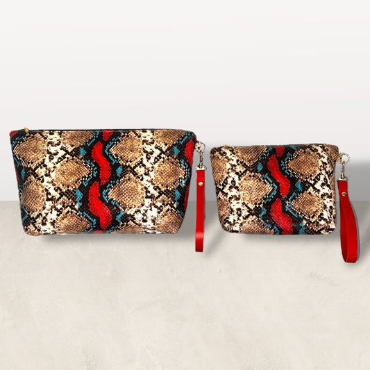 Freebird Travel Bag Set in Bowie Snakeskin w/Handles