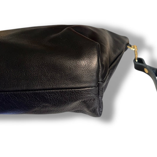 Freebird Travel Bag Set in Black Leather w/ Handles