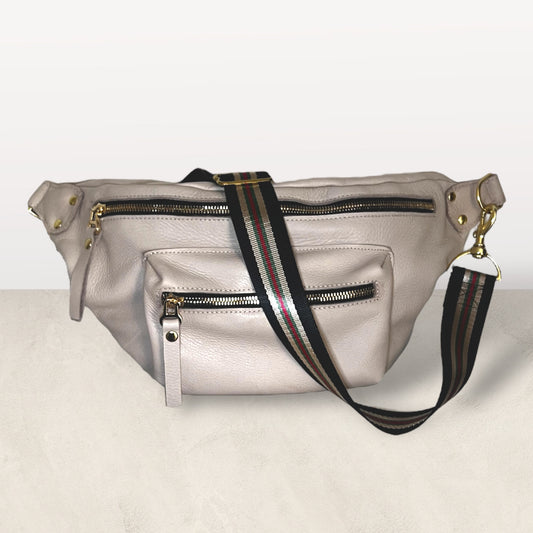 The Joan White Smoke Crossbody Bag