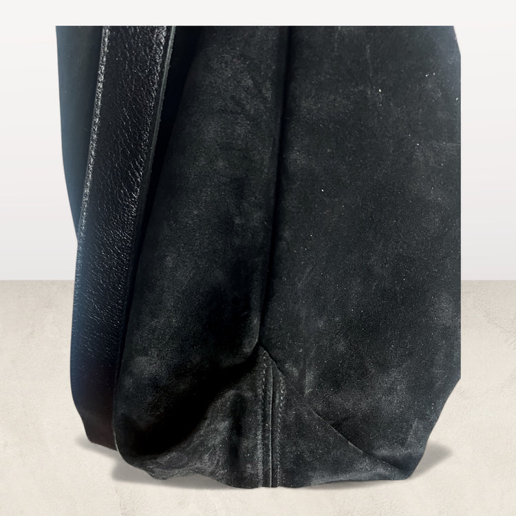 The Bianca Bag in Black Suede