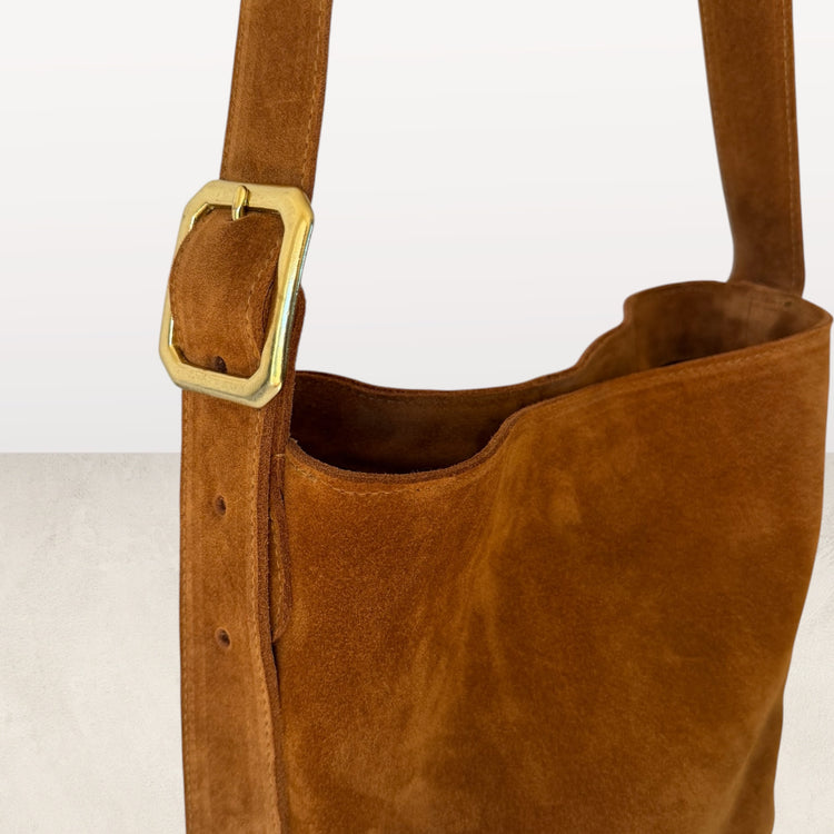 The Mini Bucket Bag in Suede