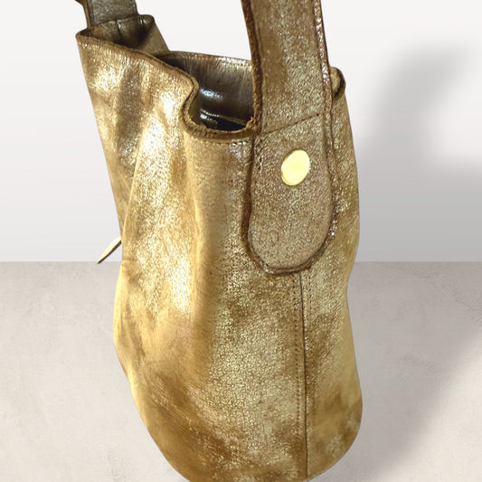 The Mini Bucket Bag in Heavy Metal