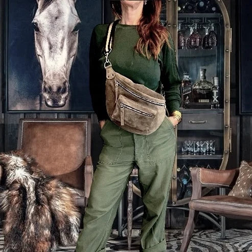 The Grey Suede Keith Bag